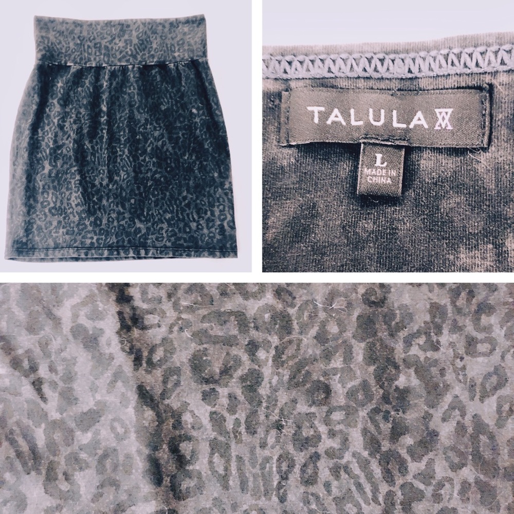 Grey Leopard-Print Aritzia Skirt 🐆
